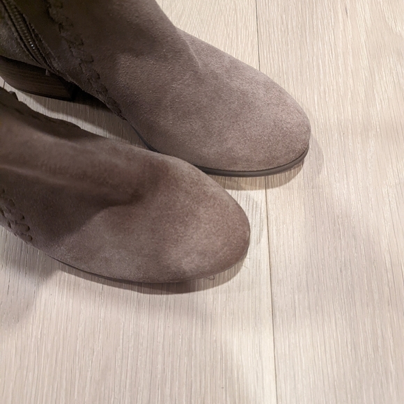 Vince Camuto Tall Suede Riding Boots in Taupe - Picture 6 of 16